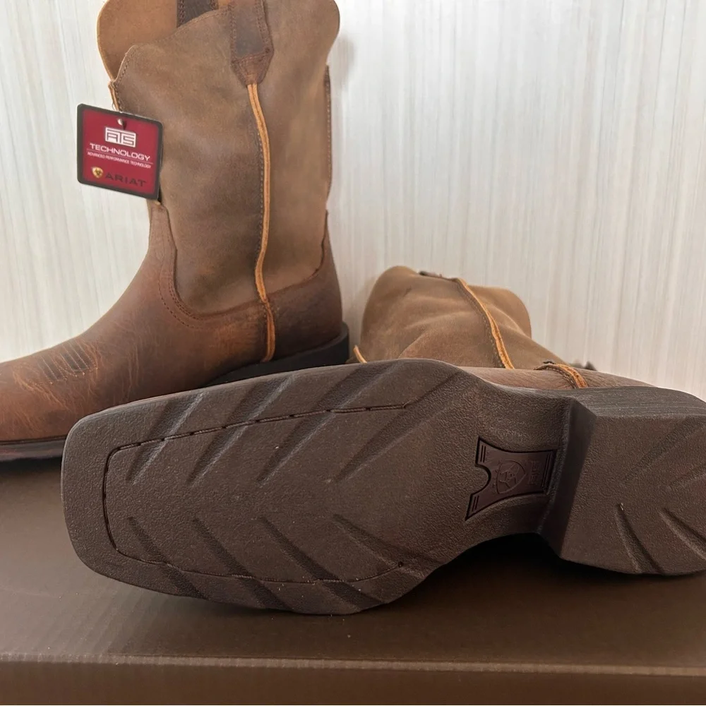 Ariat Men's Tan and Brown Western Boots - Picture 5 of 5